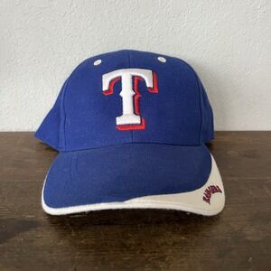 Vintage Texas‎ Rangers Baseball Hat Blue MLB Twins Enterprise Adjustable Strap